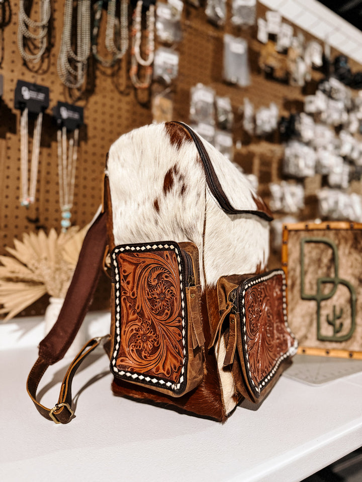 Evangeline Cowhide Backpack #7