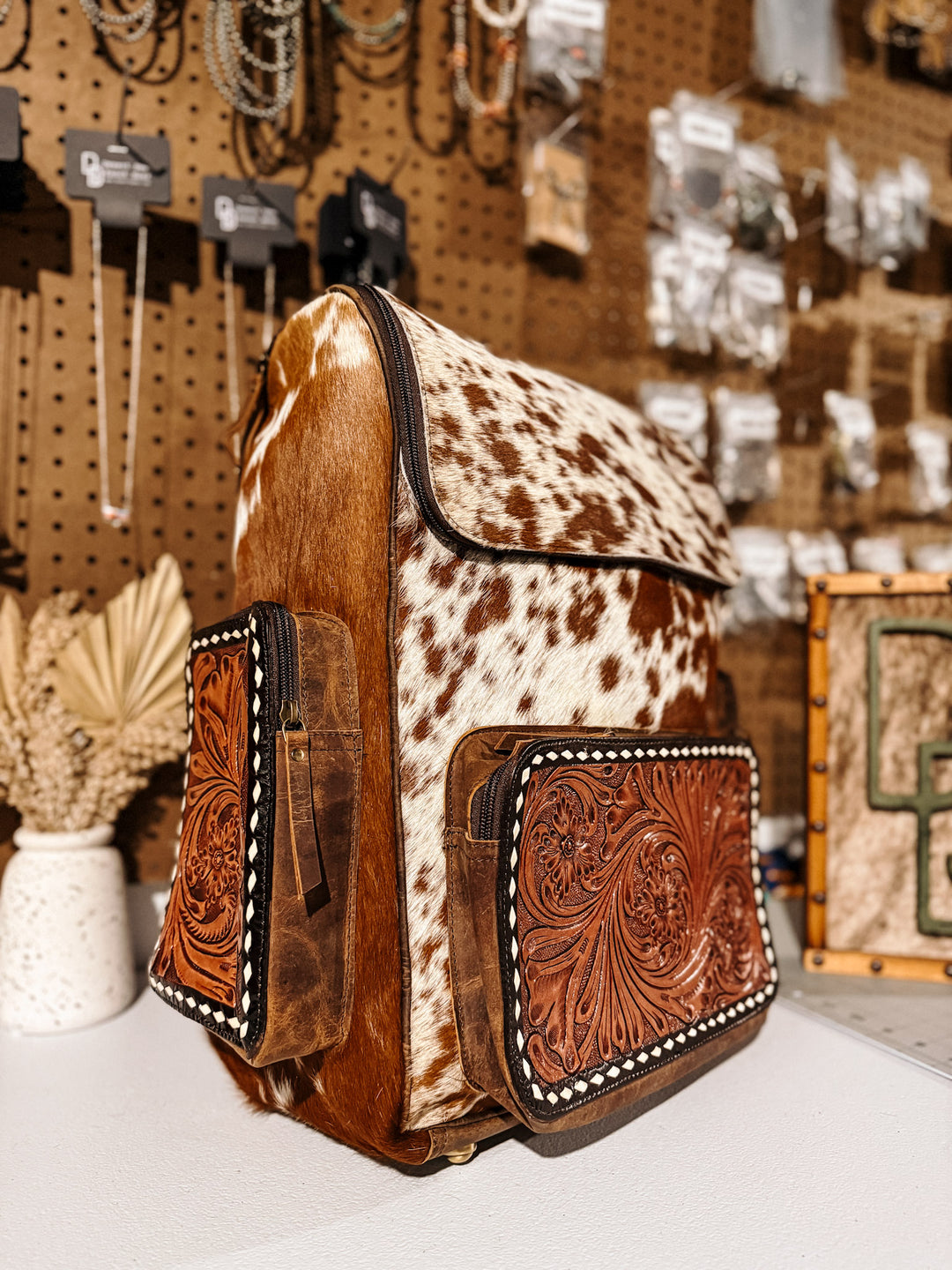 Evangeline Cowhide Backpack #43
