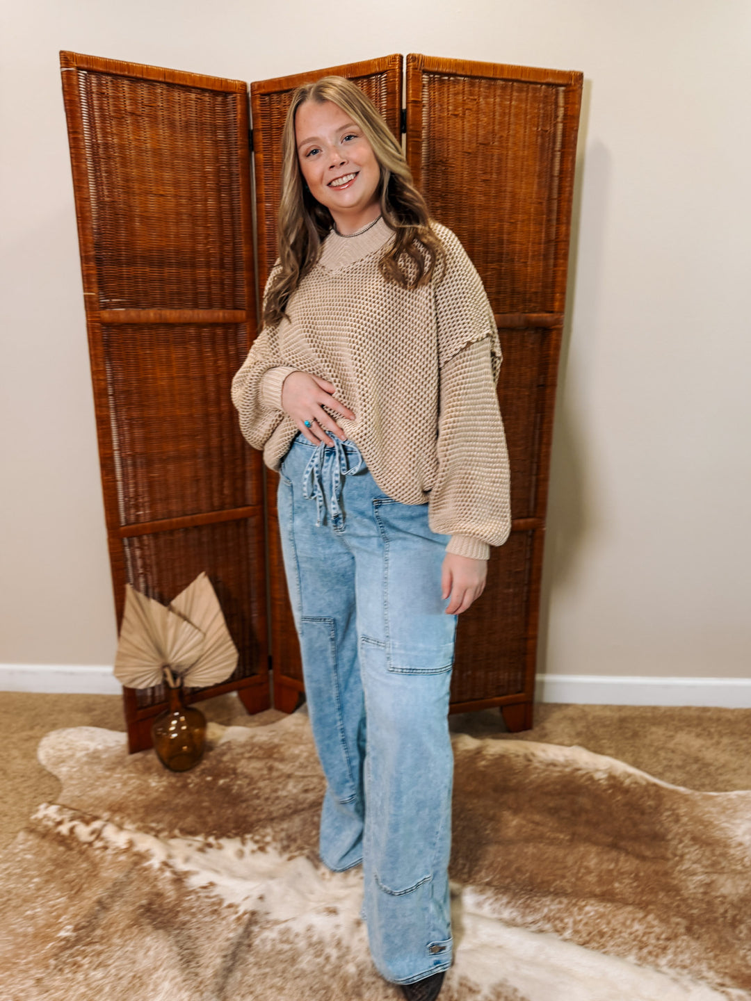 Warm Whiskey Oversized Sweater