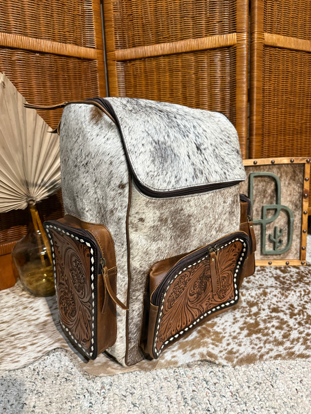 Evangeline Cowhide Backpack #96