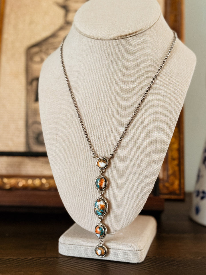 Spiny Oyster Lariat Necklace #4