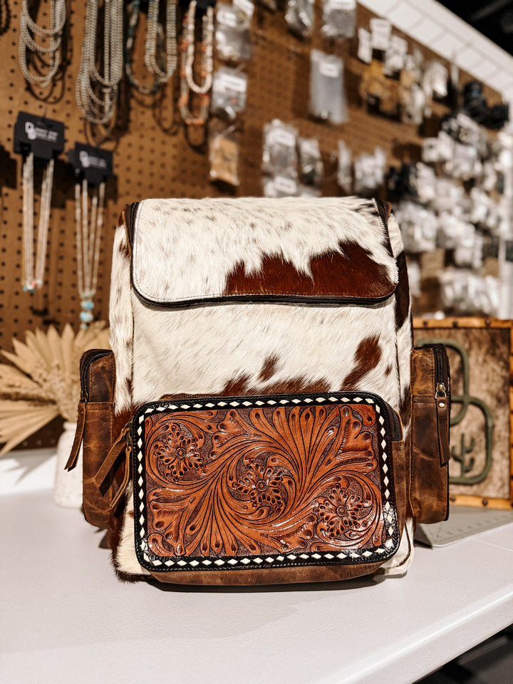 Evangeline Cowhide Backpack #7