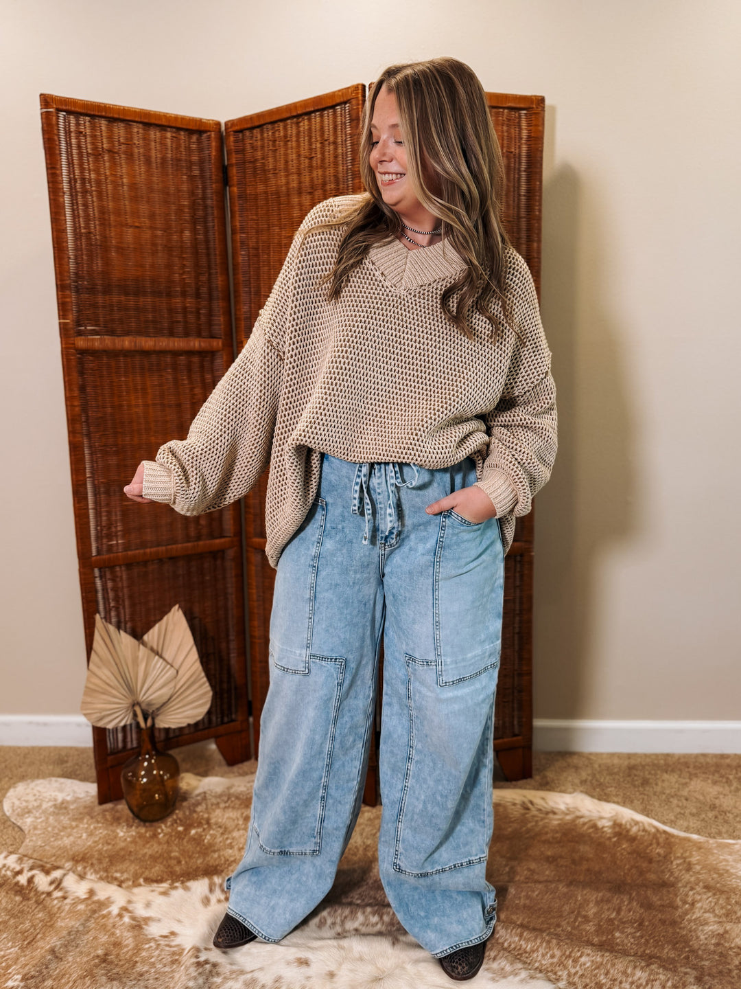 Warm Whiskey Oversized Sweater