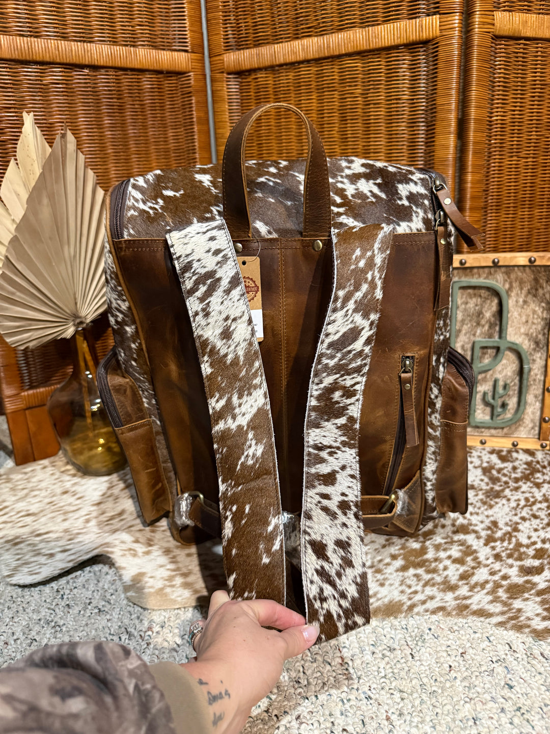 Evangeline Cowhide Backpack #92