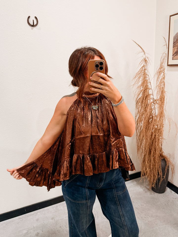 The Bronze Halter Top