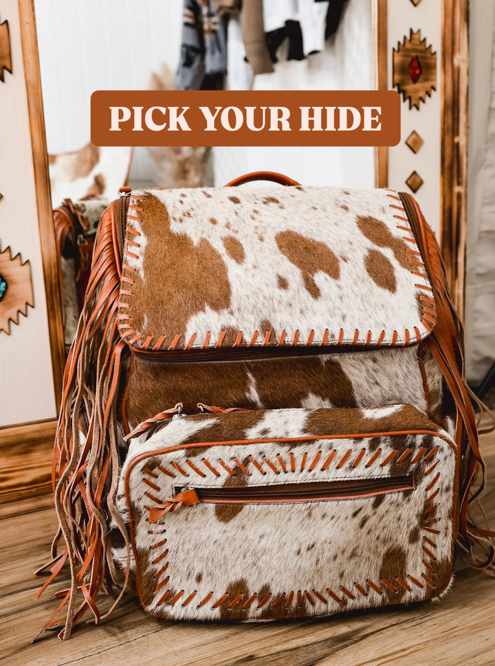 LuLu Fringe Cowhide Backpack