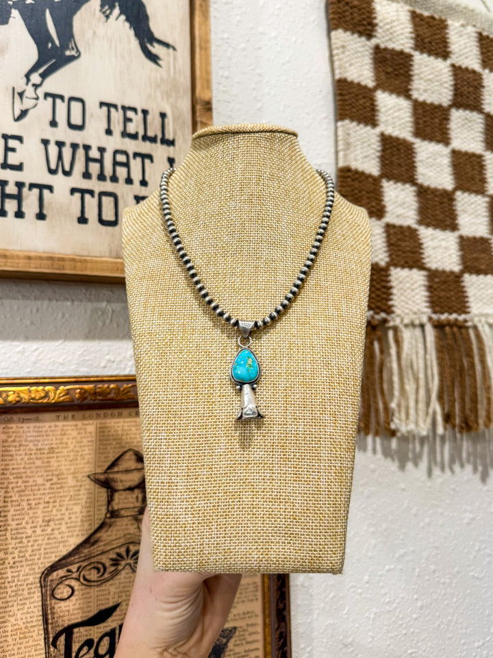 Siren Squash Pendant on Pearls #1