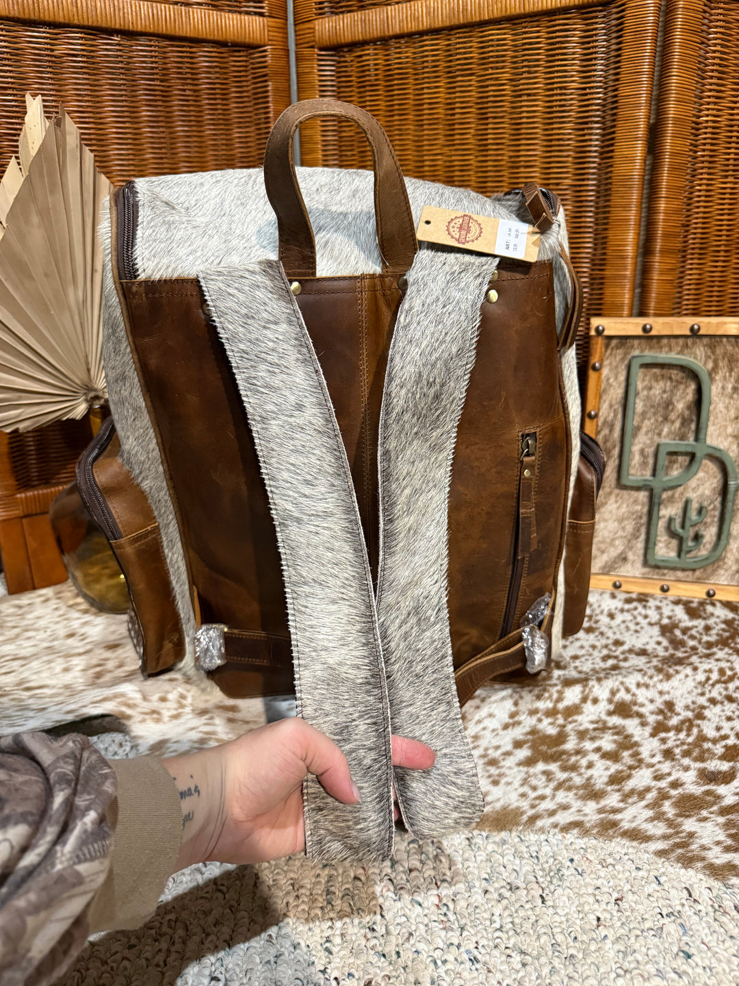 Evangeline Cowhide Backpack #89