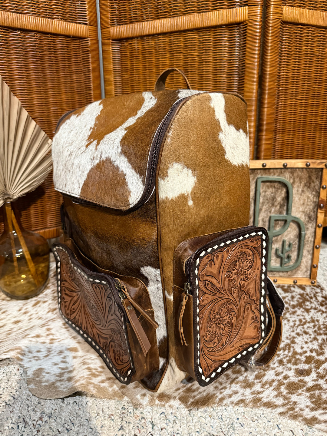 Evangeline Cowhide Backpack #100