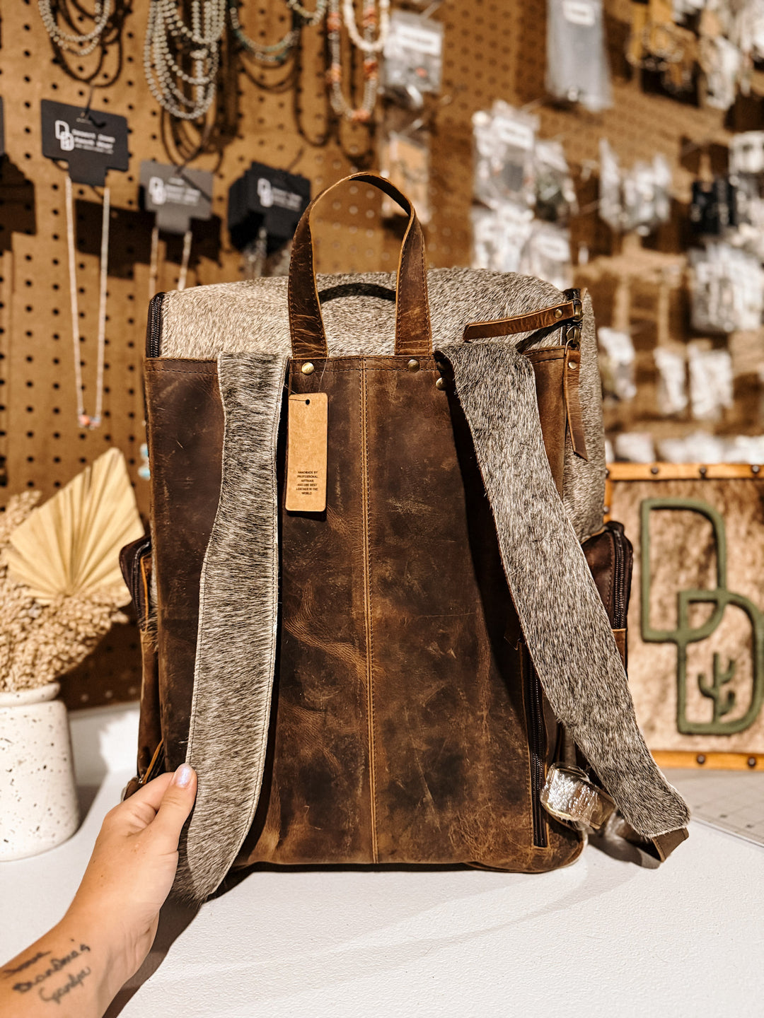 Evangeline Cowhide Backpack #24