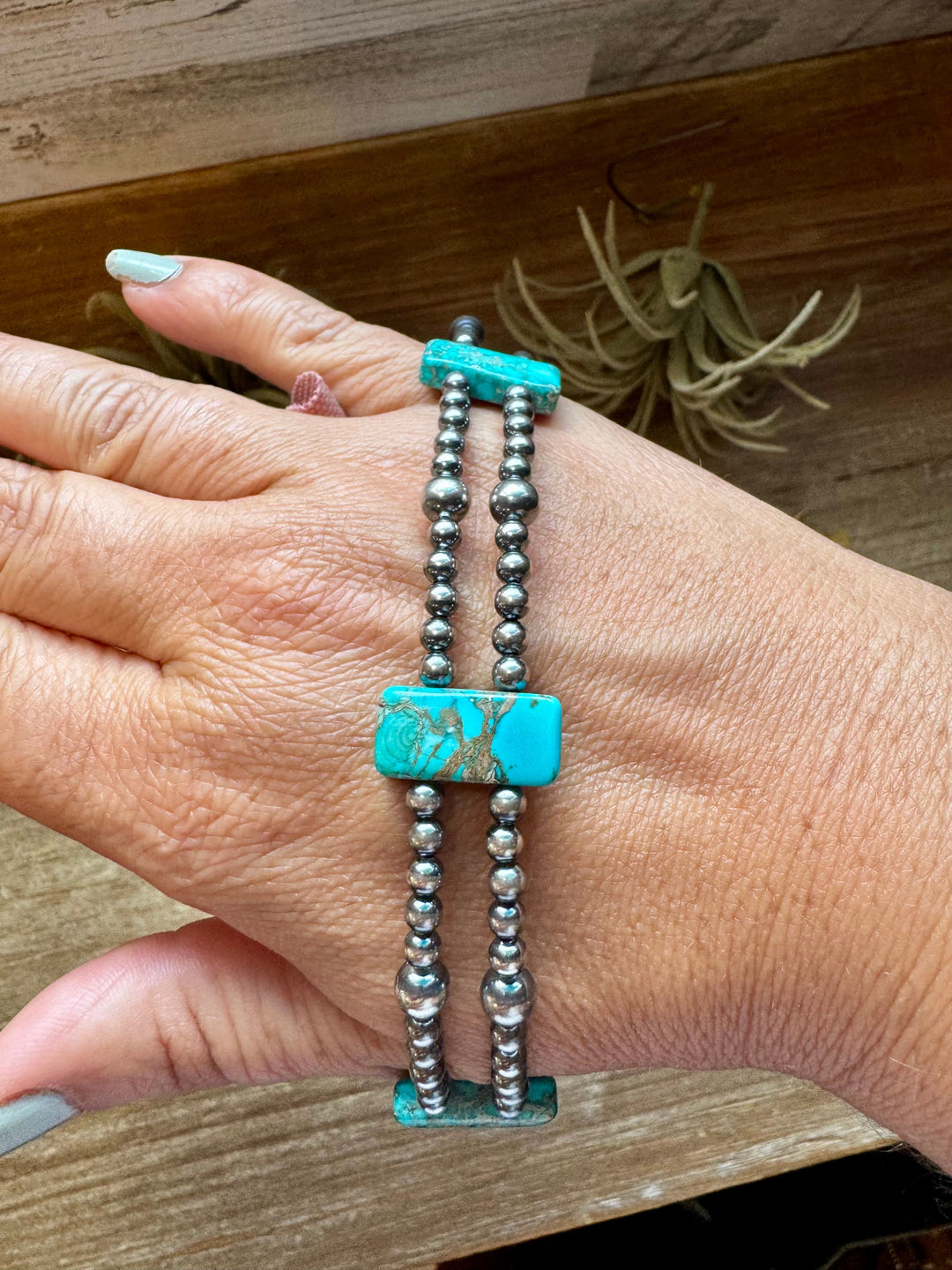 Turquoise Double Strand Necklace – 13”