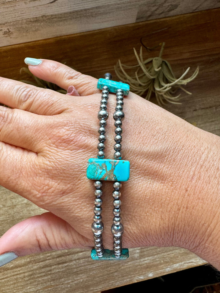 Turquoise Double Strand Necklace – 13”