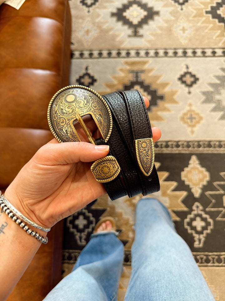 Kickin' Brass Belt: Black