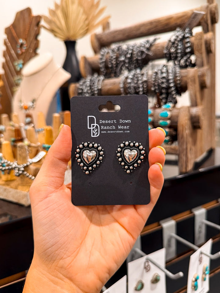 Silver Heart Earrings