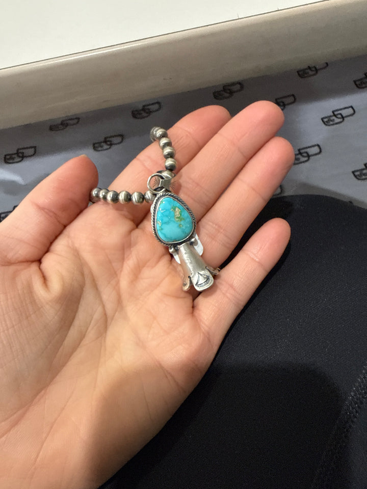 Siren Squash Pendant on Pearls #1