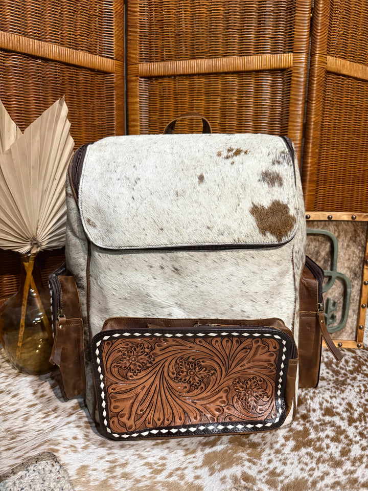 Evangeline Cowhide Backpack #80