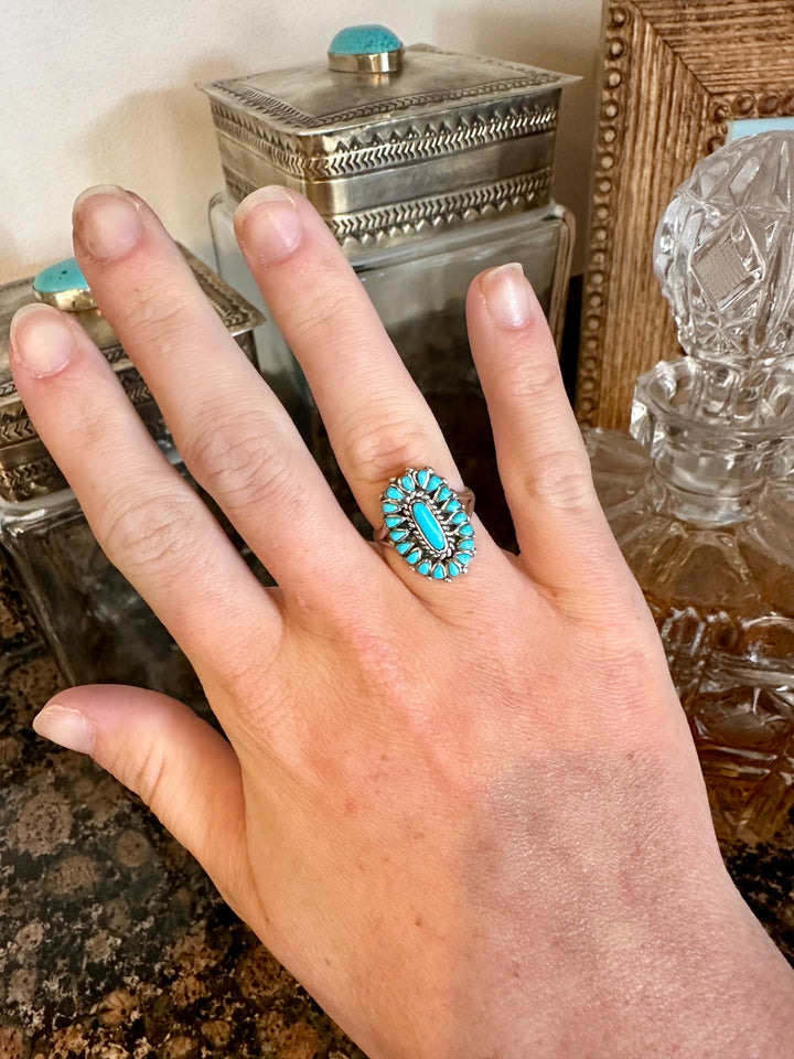 Little King Turquoise Cluster Ring