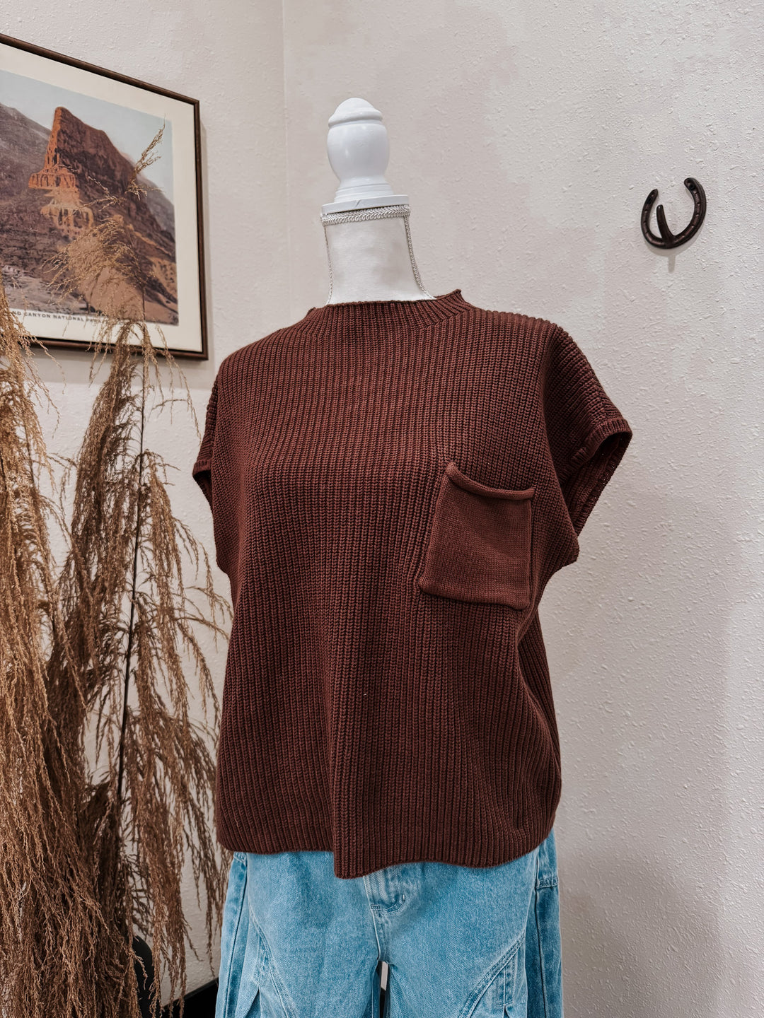 Sedona Knit Vest: Espresso