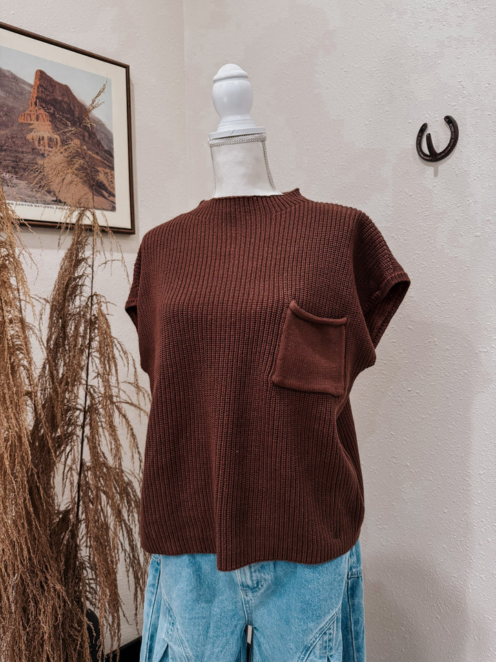 Sedona Knit Vest: Espresso