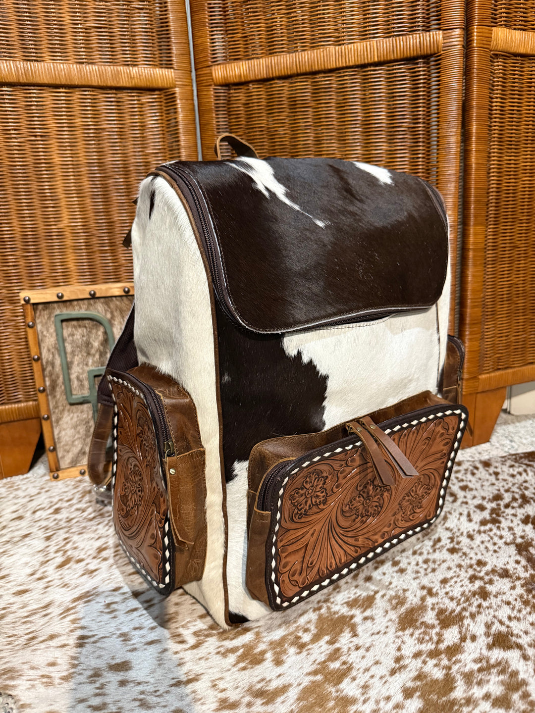 Evangeline Cowhide Backpack #52