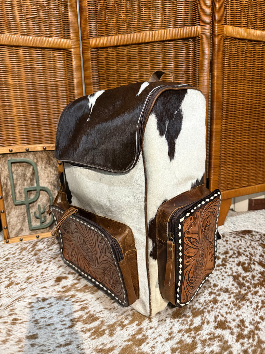 Evangeline Cowhide Backpack #52