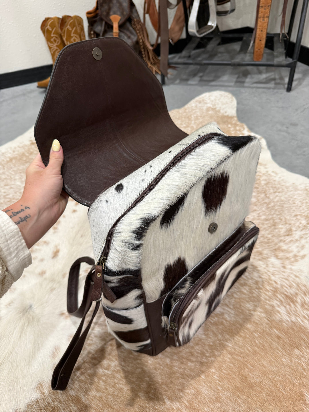 Cowhide Backpack #3