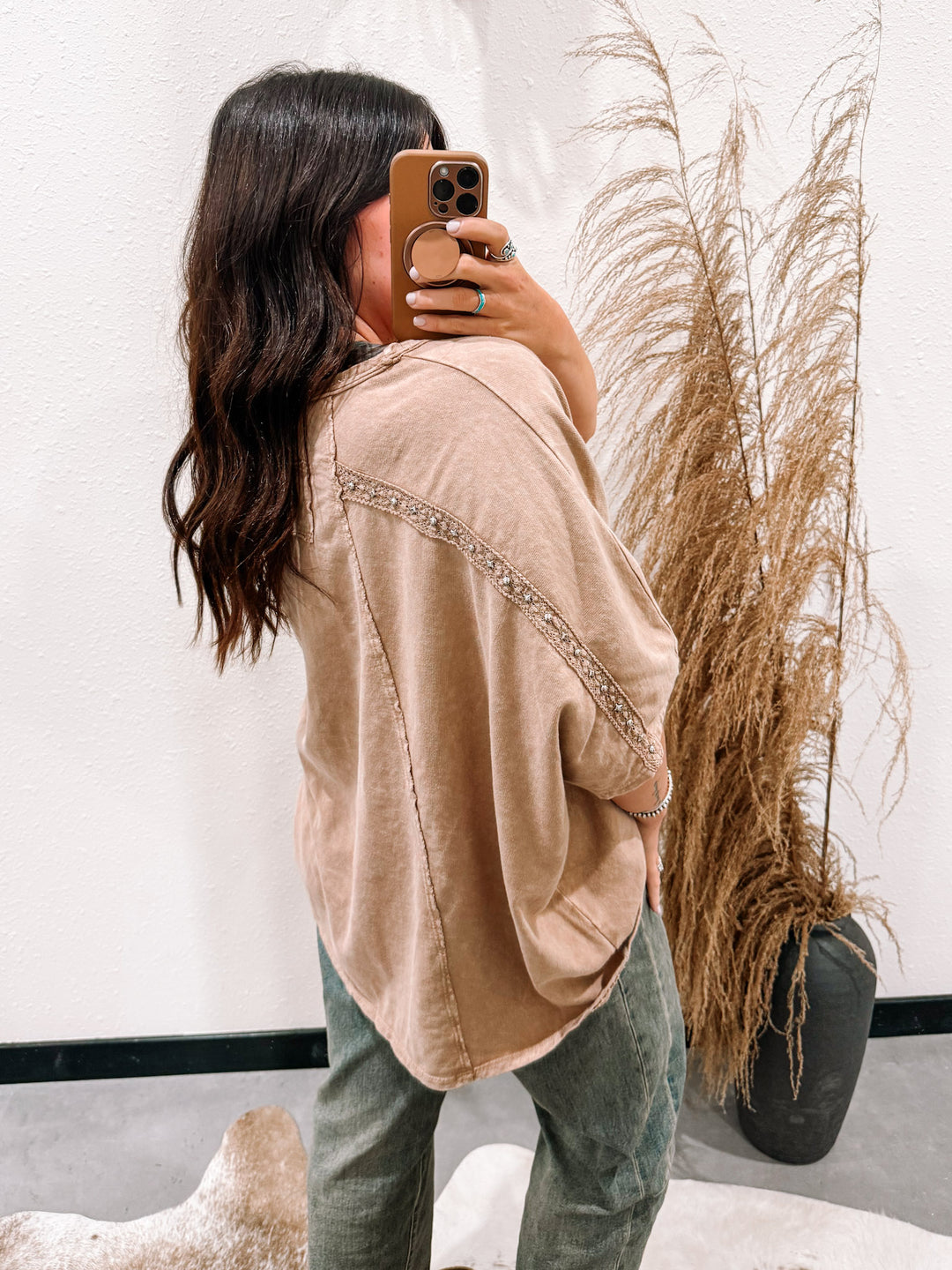Studded Eyelet Top
