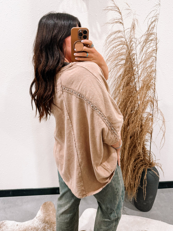 Studded Eyelet Top