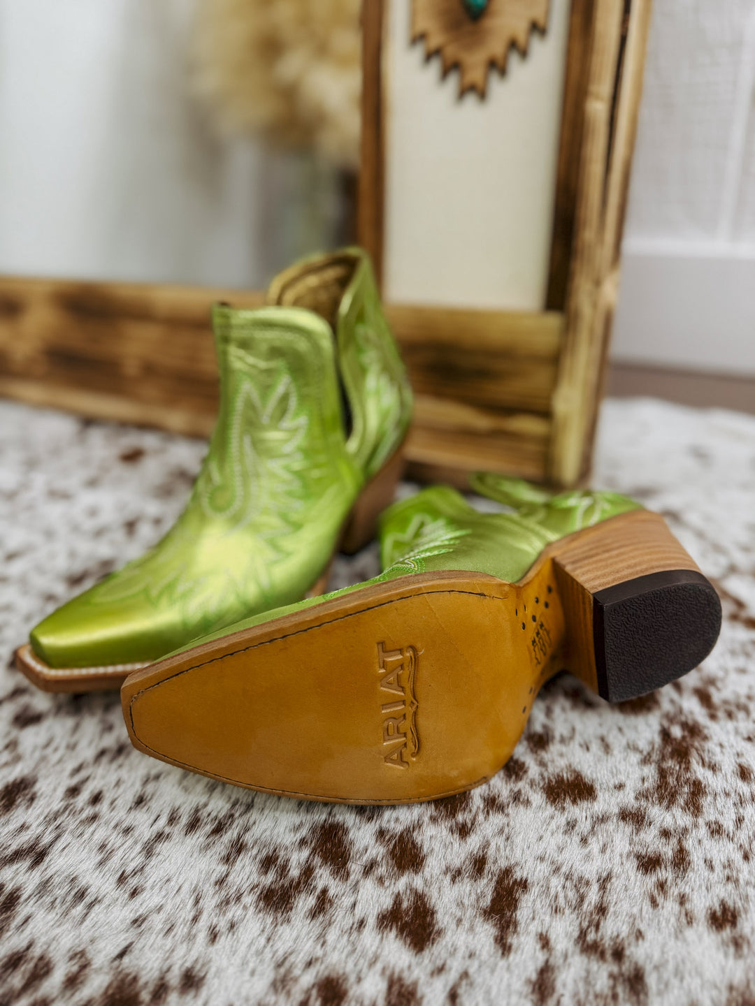 Ariat: Dixon Booties: Electric Green