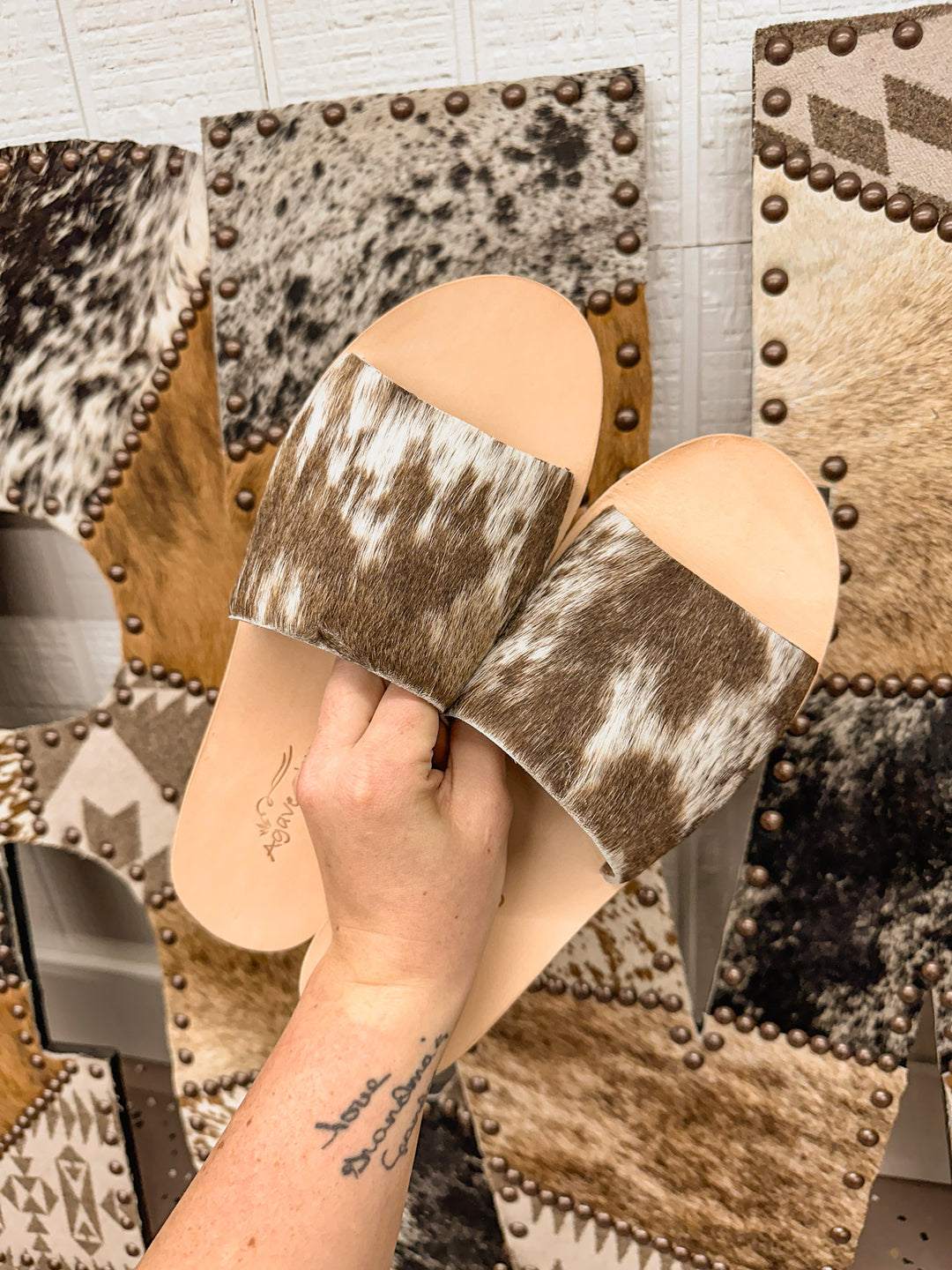 Agave Sky Cowhide Sandals 10 #3