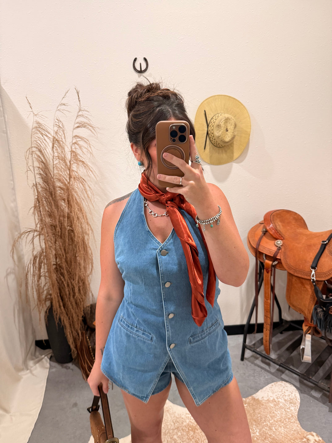 Delilah Denim Romper