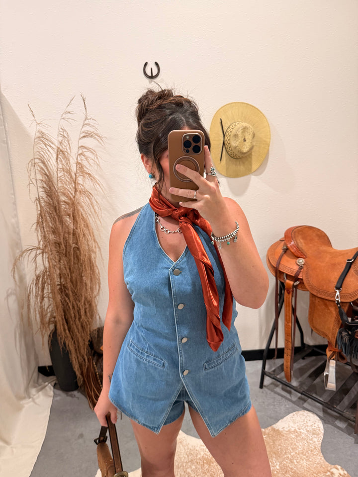 Delilah Denim Romper