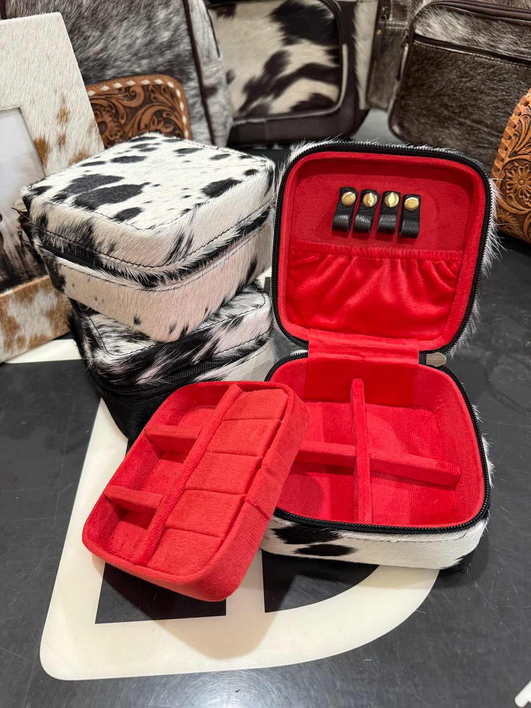 Cruella Cowhide Jewelry Box