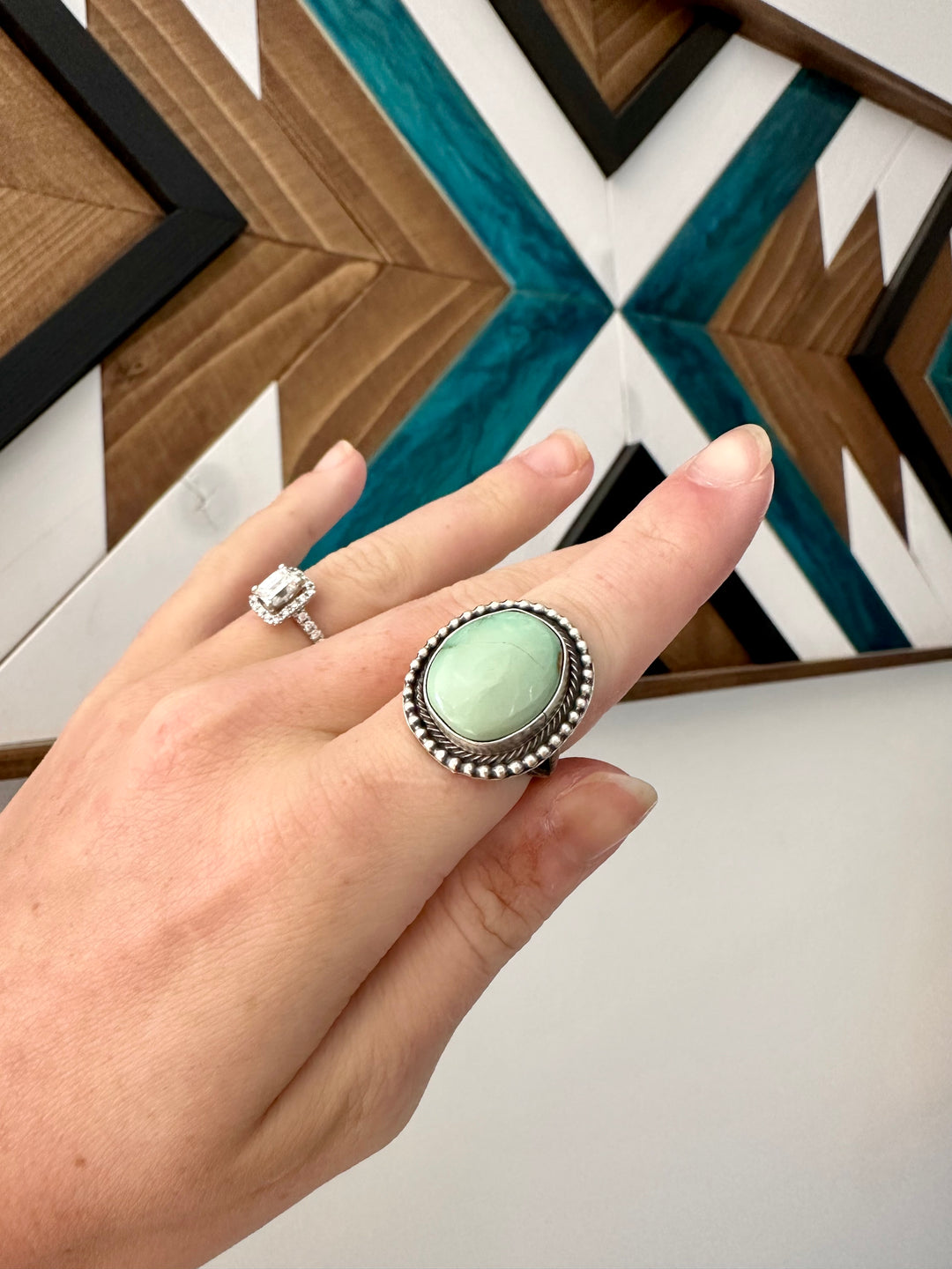 Dirty Olive Turquoise Ring #1