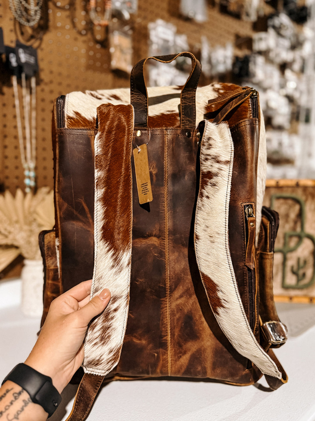 Evangeline Cowhide Backpack #18