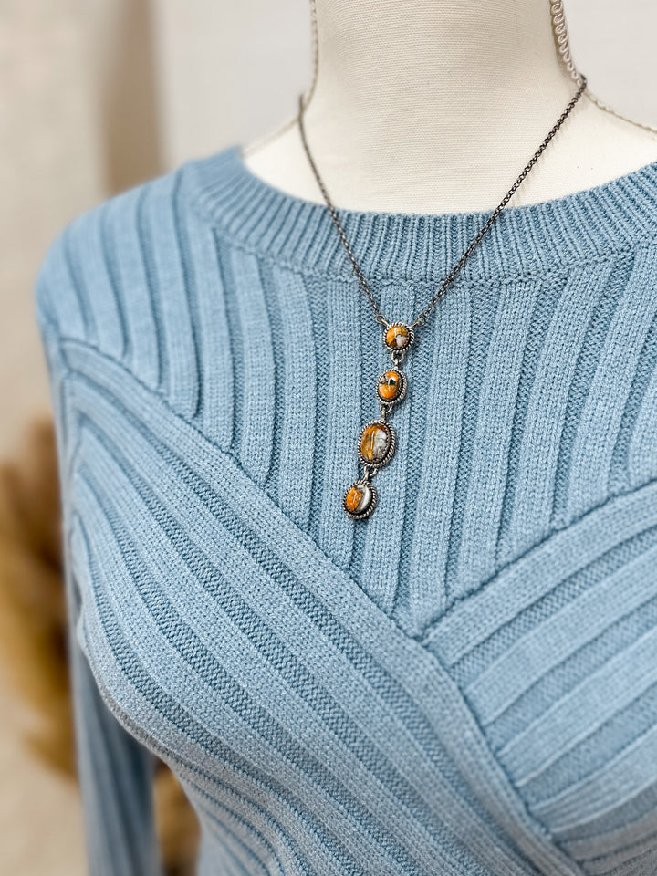 HaDa: Spiny Oyster Lariat Necklace #3