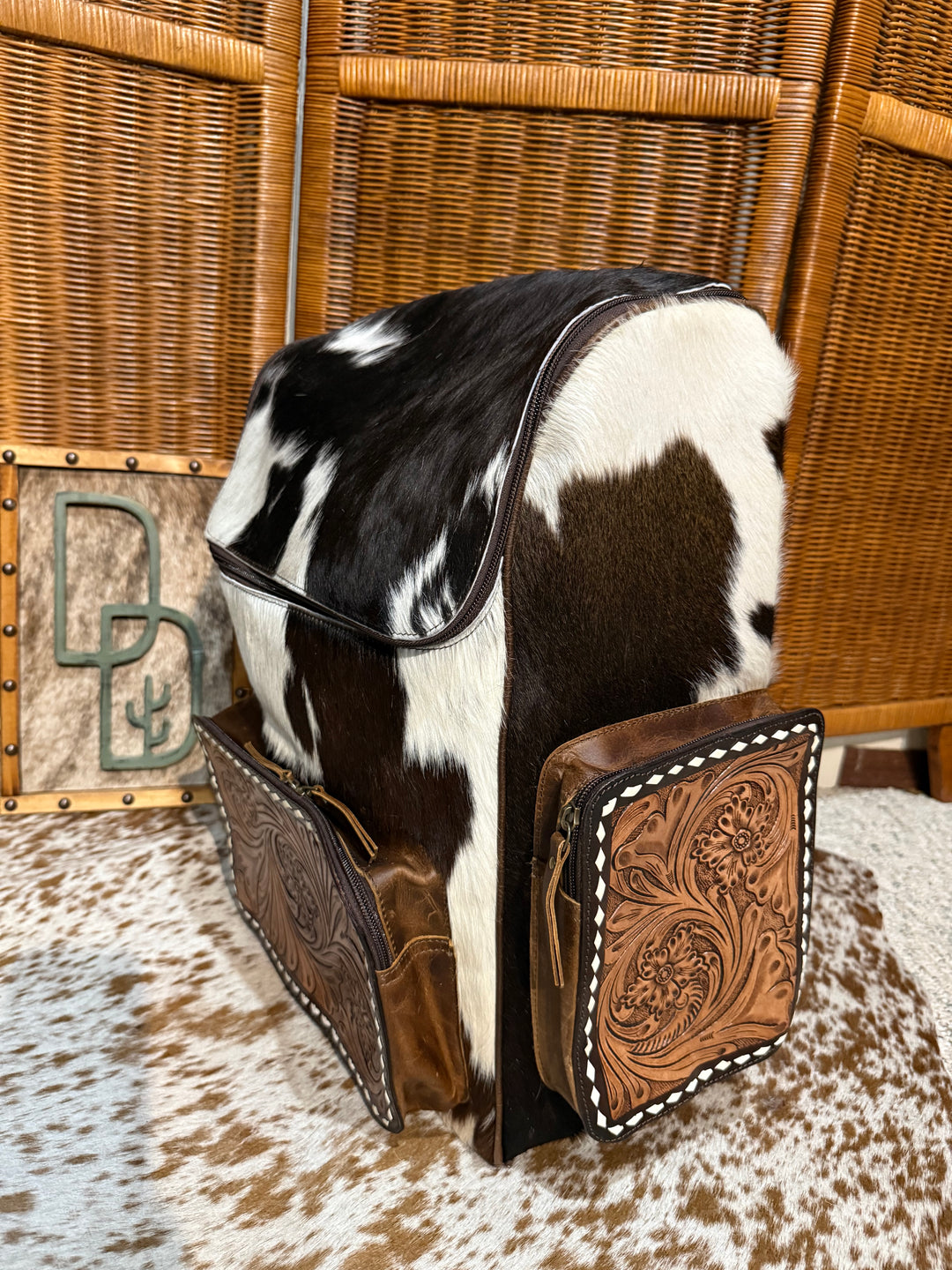 Evangeline Cowhide Backpack #55