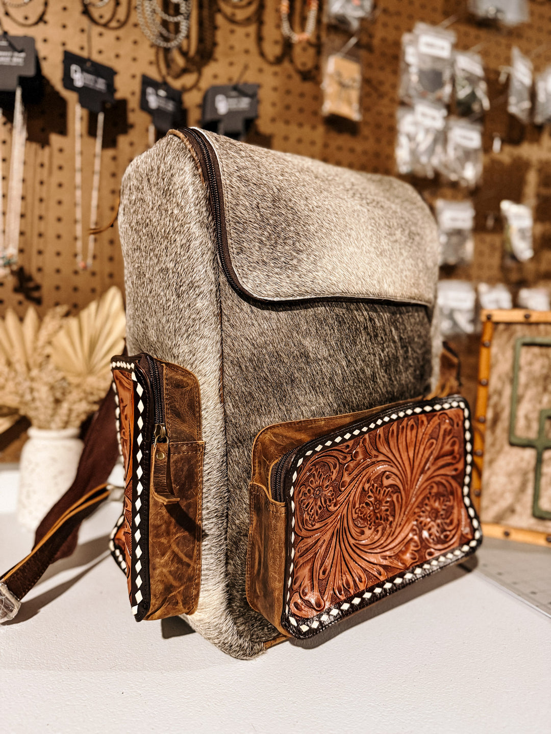 Evangeline Cowhide Backpack #50