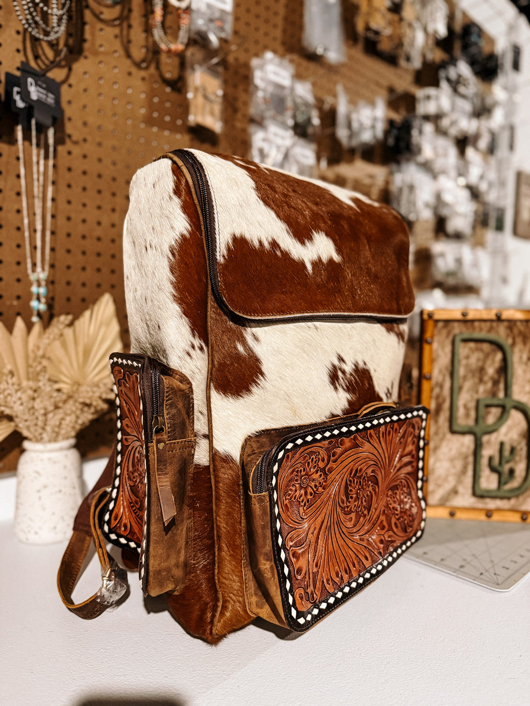 Evangeline Cowhide Backpack #18