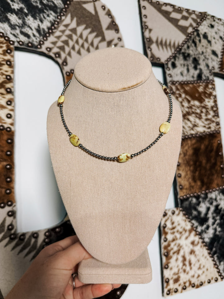 Magnesite Lemon Turquoise Necklace