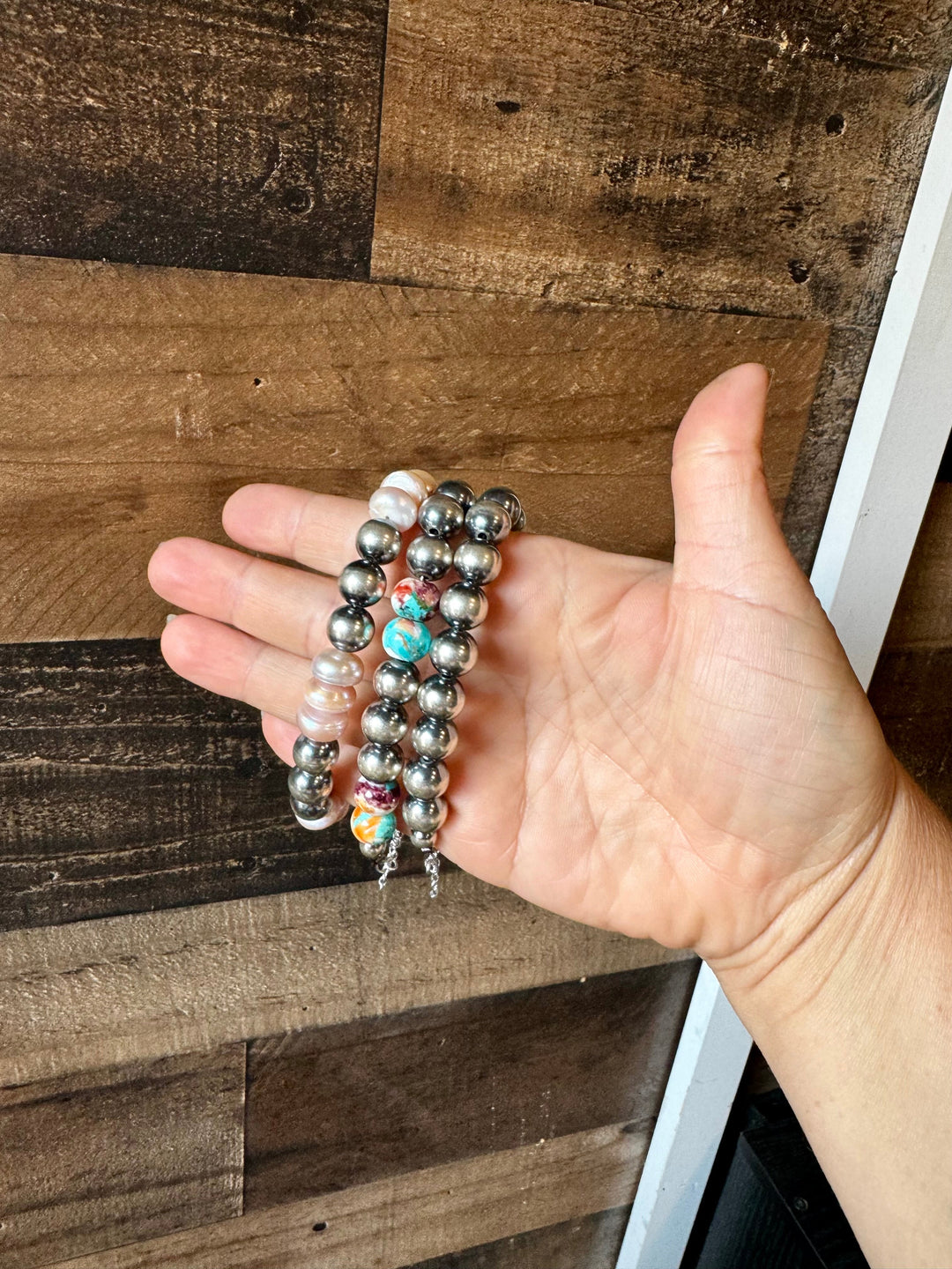 10mm Fresh Water & Navajo Pearl Bracelet