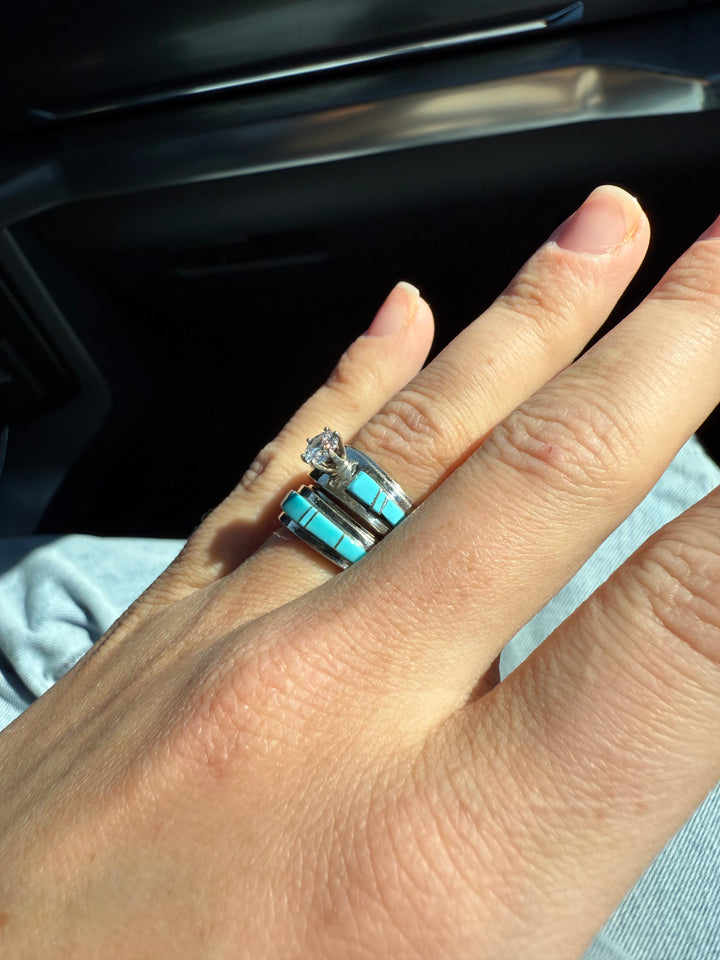 Kingman Turquoise Wedding Set