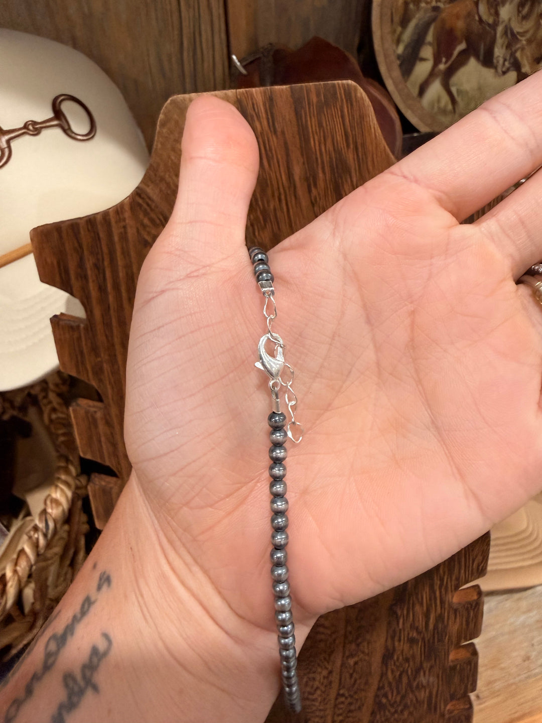 4mm - 14” Silver Plated Pearl Necklace