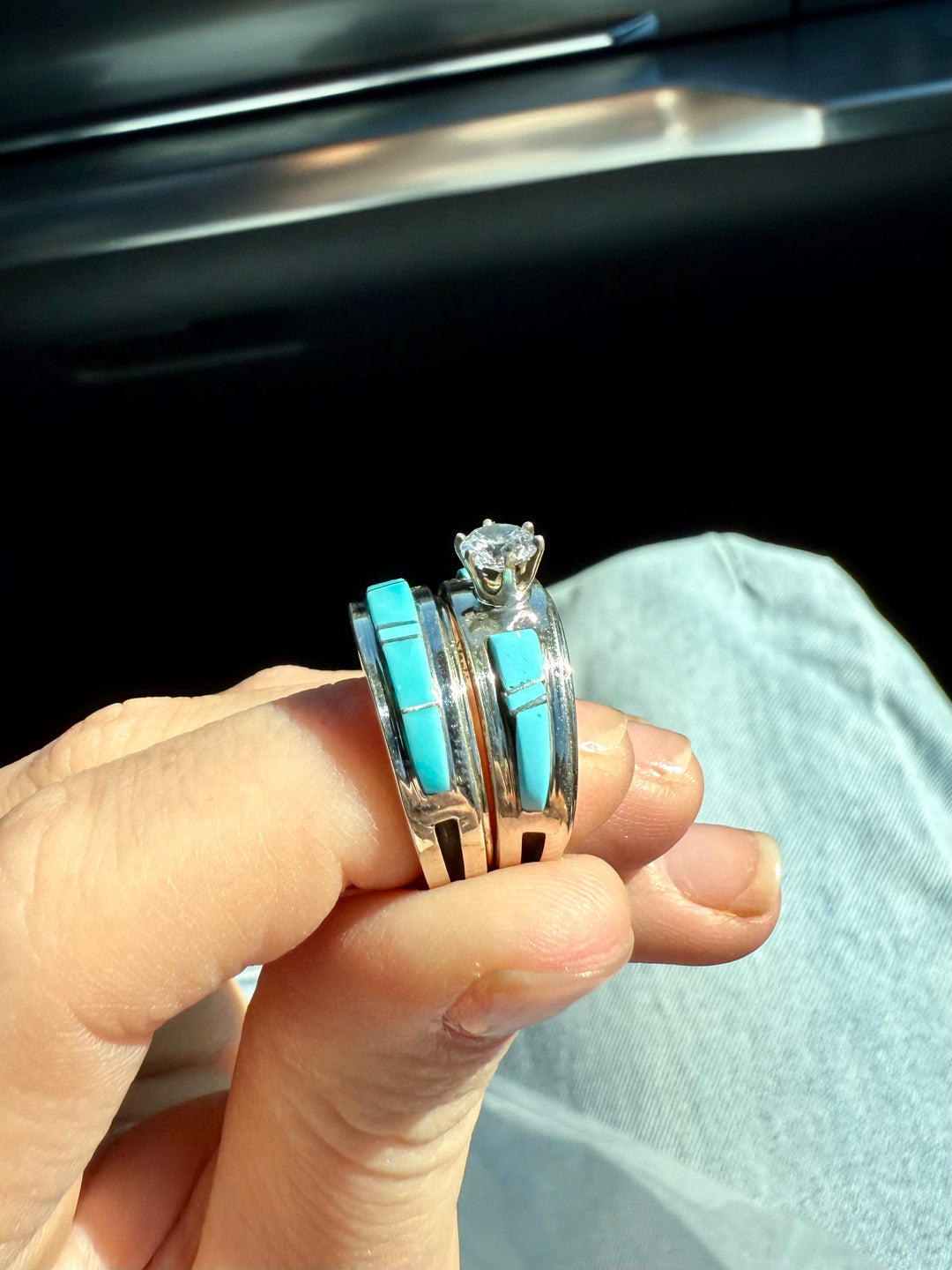 Kingman Turquoise Wedding Set