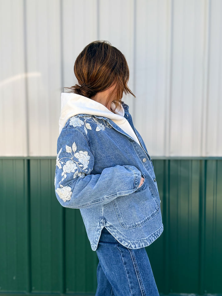 Mima Made Floral Denim Jacket