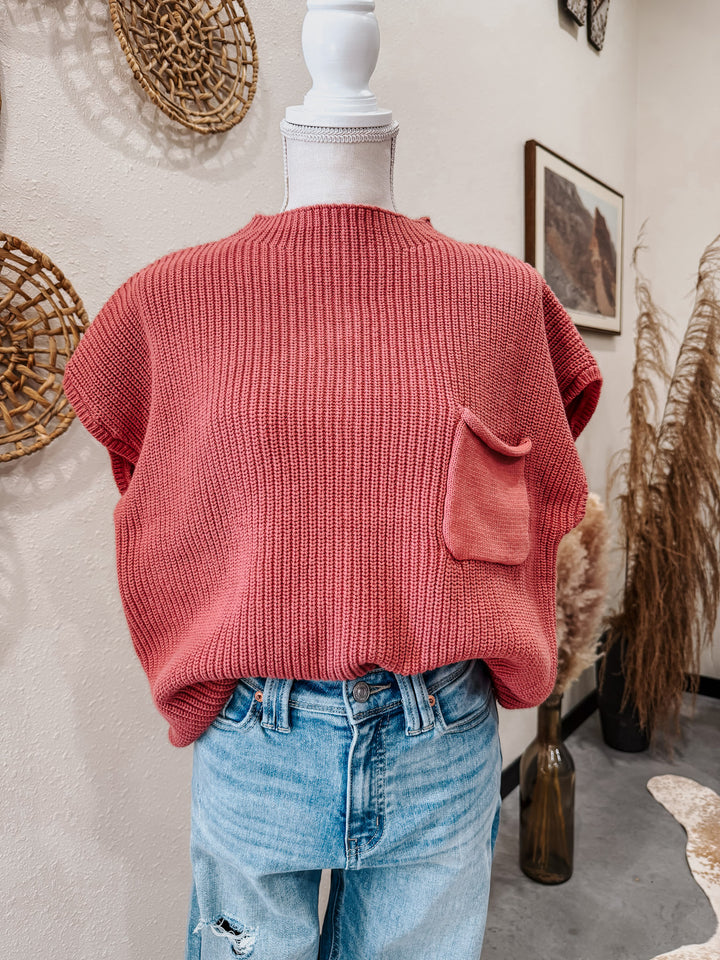 Sedona Knit Vest: Desert Rose