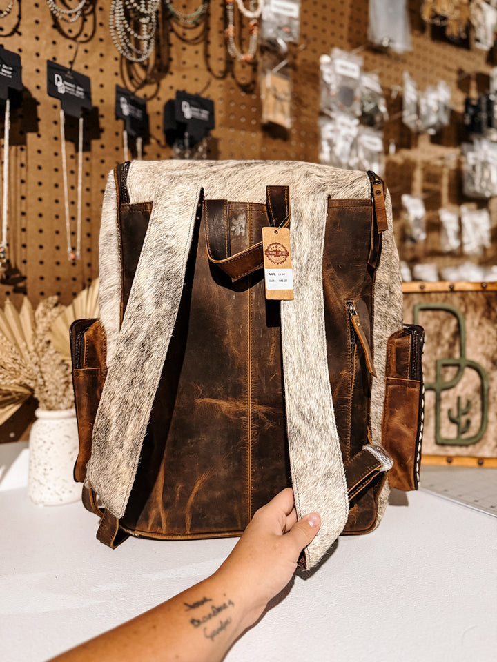Evangeline Cowhide Backpack #38