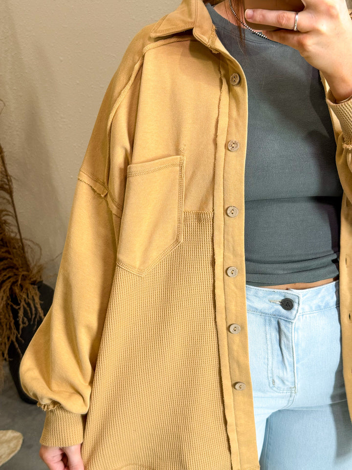 Jude & Judd Waffle Knit Button Up