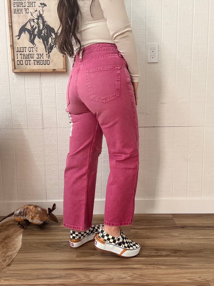 Ariat: Ultra High Rise Tomboy Wide: Pink