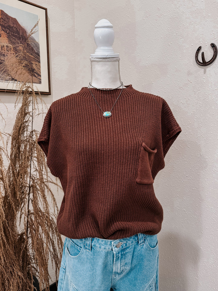 Sedona Knit Vest: Espresso